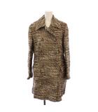 スポーツマックス マックスマーラ SPORT MAX ステンカラーコート ロング ウール 40 茶 アイボリー /BM