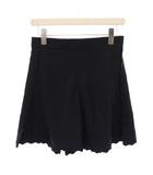 クロエ CHLOE ショートパンツ フレア フリル ストレッチ ワンカラー 36 黒 ブラック /BB