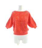 グレースコンチネンタル GRACE CONTINENTAL ニット 36 オレンジ 花柄 透かし編み /AP