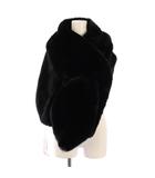 ジェンヌ JENNE リッチボリュームファーケープ マフラー F 黒 iwa23aw-sf02 /BM