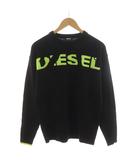 ディーゼル DIESEL ニット セーター 長袖 ロゴ 14 黒 ブラック /AN24