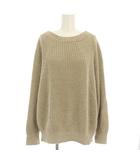 ミューズ ドゥーズィエム クラス MUSE de Deuxieme Classe 25SS リリーリネン Lily Linen アゼプルオーバー ニット セーター クルーネック 長袖 絹 シルク 麻 リネン混 ベージュ 25080500409010 /YT