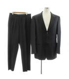 ジョルジオアルマーニ GIORGIO ARMANI LE COLLEZIONI シングルスーツ セットアップ テーラードジャケット 総裏地 パンツ ジップフライ ストライプ柄 ウール 48 グレー 4469 /KU