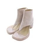  アルム ALM. TENCIA LEATHER BOOTS トングサンダル アンクルブーツ 38 ホワイト ベージュ /YM