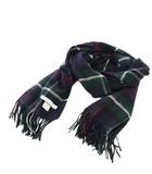 ジョンストンズオブエルガン Johnstons of Elgin ストール マフラー カシミヤ チェック柄 緑 紺 /TK