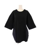 エーピーストゥディオ AP STUDIO 24SS ビッグTシャツ 半袖 クルーネック 無地 ストレッチ ワンカラー F 黒 ブラック タグ付き 24070586506010 /BB