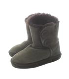 エミュー emu ムートンブーツ ショートブーツ スエード シープスキン UK3 22cm カーキ /KU