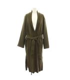 リエス Liesse ウールコート アウター ロング トッパー カーキ リボンベルト /YT