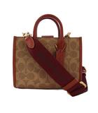 コーチ COACH シグネチャー エース ハンドバッグ ショルダーバッグ 2WAY ベージュ CT891 /KH