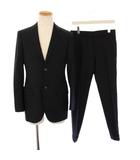 グッチ GUCCI シングルスーツ テーラードジャケット パンツ スラックス 7-44R 黒 406135 /KH