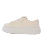 フラットフォーム 厚底 スニーカー 40 白 /KH