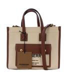 バーバリー BURBERRY LL MN POCKET DTL TOTE トートバッグ ショルダーバッグ 2WAY 白 茶 8044143 /KH