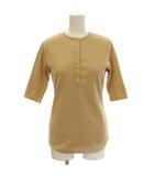 イエナ IENA 25SS IENA LA BOUCLE メランジヘンリーネックカットソー リブニット 半袖 F ベージュ /☆G