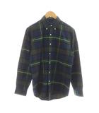 ラルフローレン RALPH LAUREN カジュアルシャツ 長袖 S 緑 グリーン 紺 ネイビー チェック柄 /RR