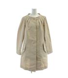 マックス&コー MAX&CO. コート 42 ベージュ ノーカラー プリーツ /AP