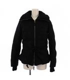 ポールカ PAULE KA ダウンジャケット ジップアップ 総レース 36 ブラック /BM