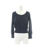 マーガレットハウエル MARGARET HOWELL ニット ウール 紺 ネイビー 無地 ラウンドネック 長袖 /AP