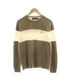 ポロ ラルフローレン POLO RALPH LAUREN ニット セーター 長袖 ロゴ 刺繍 ウール S ベージュ 白 ホワイト /AN25