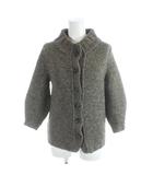 マックスマーラ MAX MARA カーディガン ウール S 茶 ブラウン 長袖 メランジ スタンドカラー /AP