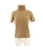 マックスマーラ MAX MARA ニット カットソー タートルネック カシミヤ 半袖 S 茶 ブラウン 薄手 /HN