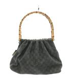 グッチ GUCCI バンブー ハンドバッグ GGキャンバス 黒 ブラック 92708 /AN13 ■OH