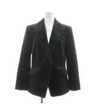 テーラードジャケット ベロア 1B 40 紺 ネイビー 11-411017 /KU