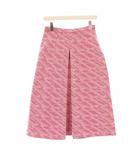ドゥロワー Drawer 12Gピンクジャカードニットスカート フレア ピンク 6524-299-1403 /KH