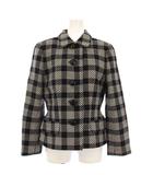 クリスチャンディオール Christian Dior ステンカラージャケット アウター チェック 11 黒 白 KBS7A1000 /KH