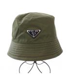RE-NYLON トライアングルロゴ バケットハット バケハ 帽子 ロゴ ワンポイント ナイロン M カーキ 2HC137 /BB ■OH