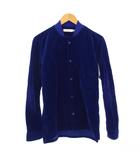 ノンネイティブ nonnative TRAINER SHIRT C/R VELVET ジャケット アウター ショート丈 ストレッチ ベルベット 切替 ワンカラー 青 ブルー NN-S3210 /BB