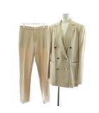 ベイジ BEIGE スーツ セットアップ 上下 テーラードジャケット ダブル パンツ スラックス ウール 4 6 ベージュ JKCWBW0433 PRCWBW0433 /AN62