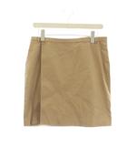 ラルフローレン RALPH LAUREN スカート 4 ベージュ 無地 ラップデザイン ミニ /JP