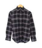 ポロ ラルフローレン POLO RALPH LAUREN シャツ ブラウス 長袖 レギュラーカラー チェック柄 XS 黒 ブラック /BB