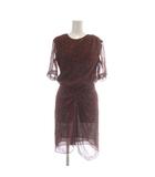 イザベル マラン エトワール ISABEL MARANT ETOILE ワンピース ひざ丈 34 赤 レッド 総柄 半袖 /AU