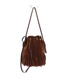 ジェイ&エムデヴィッドソン J&M Davidson カーニバル スエード ショルダーバッグ ハンドバッグ 2WAY 茶 /KH