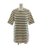 ジルサンダープラス JIL SANDER+ Tシャツ カットソー 半袖 ボーダー柄 L アイボリー 黒 ブラック JPPU707524 /AN38