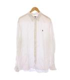 ラルフローレン RALPH LAUREN ボタンダウンシャツ カジュアル 長袖 レギュラーカラー ロゴ ワンポイント 麻 リネン XXL 白 ホワイト /BB