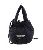 ビューティフルピープル beautiful people 別注 THE TOKYO TAION PATTED MINI TOTE SHOULDER BAG パデッドミニトートショルダーバッグ 2WAY ハンドバッグ ロゴ ナイロン F 黒 ブラック 1465611984 /BB