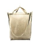 ビューティフルピープル beautiful people プレイドビニールロゴテープショルダーバッグ トートバッグ 2WAY クリア 白 黒 /YM