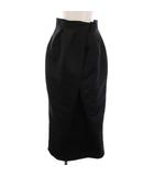 シー SEA HEAVY SATIN ORIGAMI SKIRT タイトスカート ロング サテン 1 黒 ブラック 110722301 /YM
