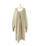 アンサンブル セットアップ  ロングカーディガン  ニット セーター ピンクグレー /AQ ■OS