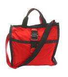 クリスチャンルブタン Christian louboutin ルビクリックトート LOUBICLIC TOTE ハンドバッグ ショルダーバッグ 2way ナイロン レザー 黒 ブラック 赤 レッド /YT ■OH