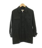 マッキントッシュ MACKINTOSH ステンカラーコート 麻 リネン ミドル 32 黒 ブラック 8H/8J /HN