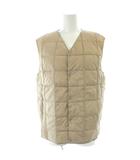 タイオン TAION ダウンベスト インナーダウンベスト S ベージュ キルティング Vネック /AP