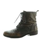 アニエスベー agnes b. ショートブーツ レースアップ 36 23.0cm ダークブラウン /MI