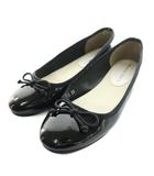 オリエンタルトラフィック ORIENTAL TRAFFIC バレエシューズ リボン エナメル 35 黒 ブラック /SS ■OS
