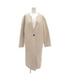 ユナイテッドアローズ A DAY IN THE LIFE UNITED ARROWS ノーカラーコート ロング丈 シングル ベージュ /AE