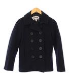 ショット SCHOTT ピーコート Pコート アウター ショート丈 ダブル ウール ワンカラー S 紺 ネイビー /BB