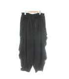 ルルロジェッタ ルールロジェット leur logette パンツ 1 黒 ブラック ドローストリングウエスト サルエルシルエット 長ズボン /AP