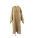 ルーニィ LOUNIE フーディーワンピース F ベージュ 無地 フード付き 長袖 /AP